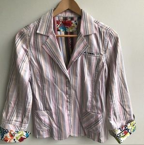 ROBERT GRAHAM Women Blazer Jacket Multicolor Sz S
